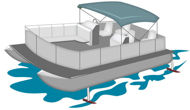 Pontoon Boat Clip Art
